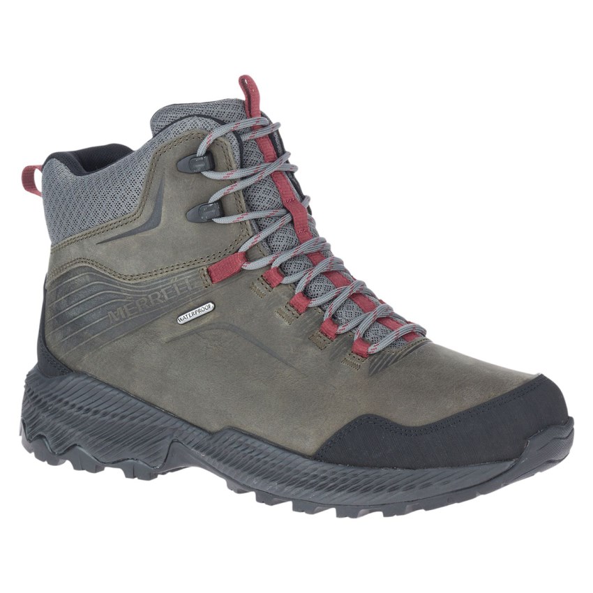 Chaussures Randonnée Merrell Forestbound Mid Waterproof Grise Homme | R.U.OWKP